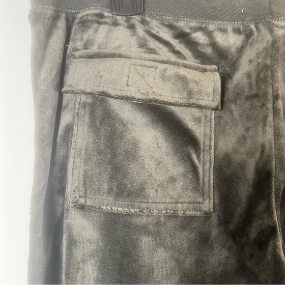 Bebe,  Velvet Joggers, Y2L 90’s sweatpants Low Rise Flare Bebe Gray  XL - Picture 12 of 17